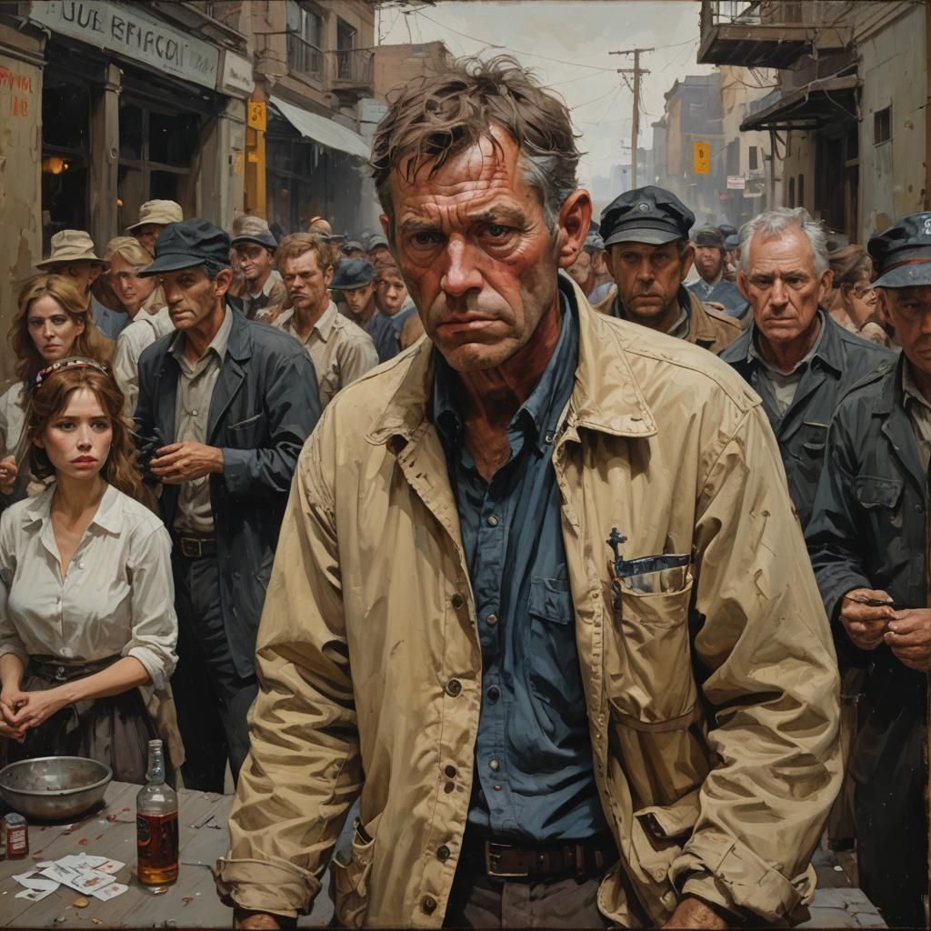 Gurney-Style Oil Painting of Gossip and Betrayal