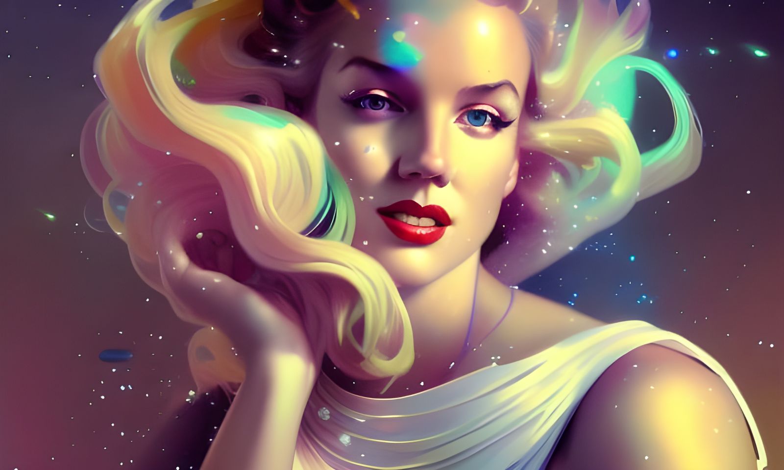 Holographic Zodiac Princess Portrait in 8K