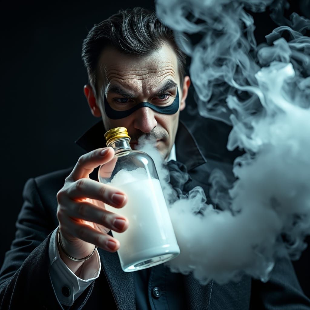 Dr. Manflu: Biological Warfare Villain with Flu Virus