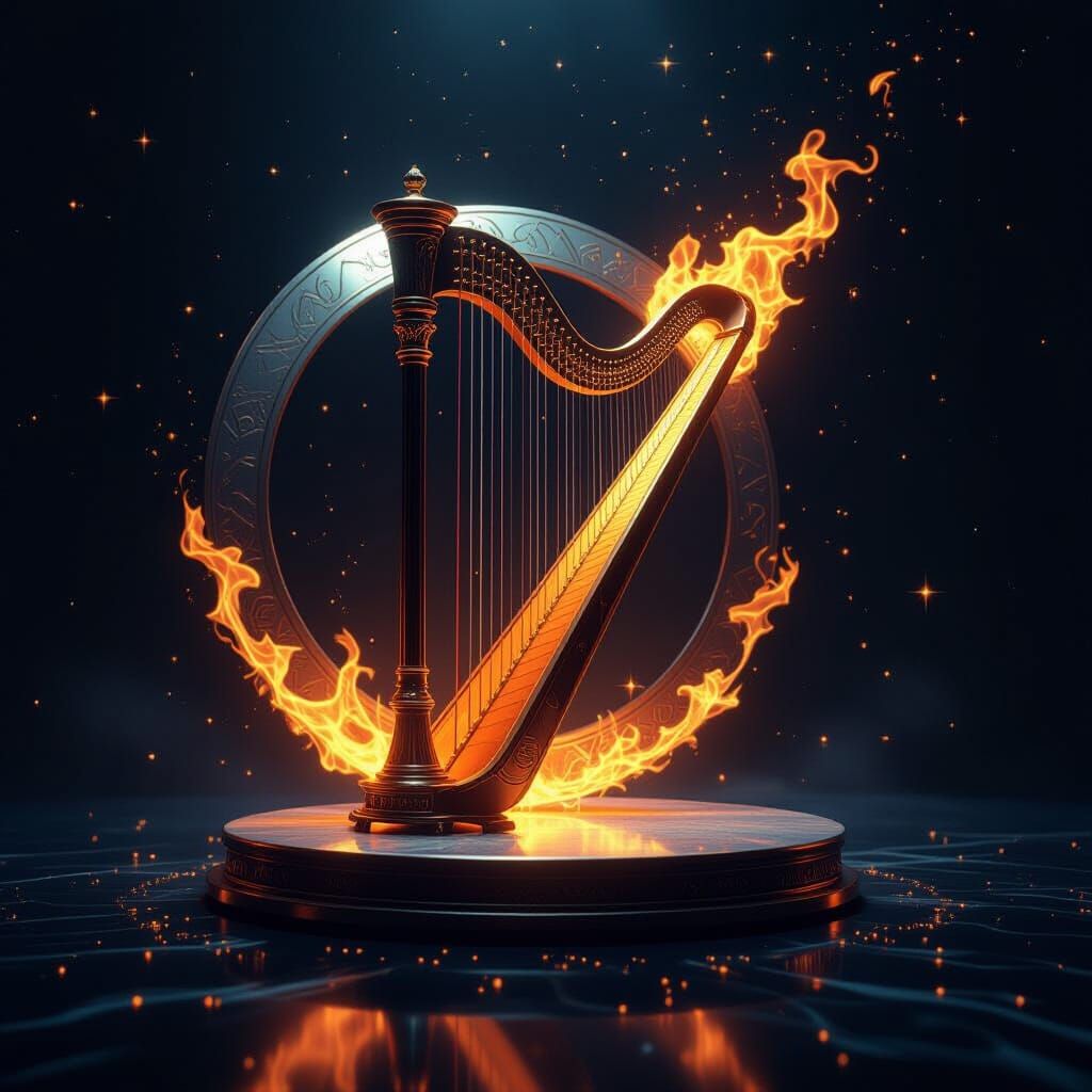 Celestial Orchestra: Flaming Lyre Before Silver Gong