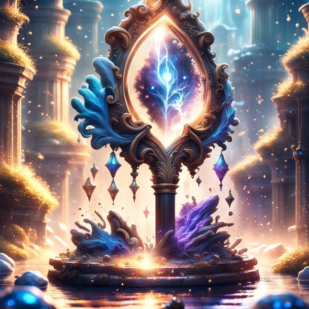 Magical Keys with Sparkles: Fantasy Art