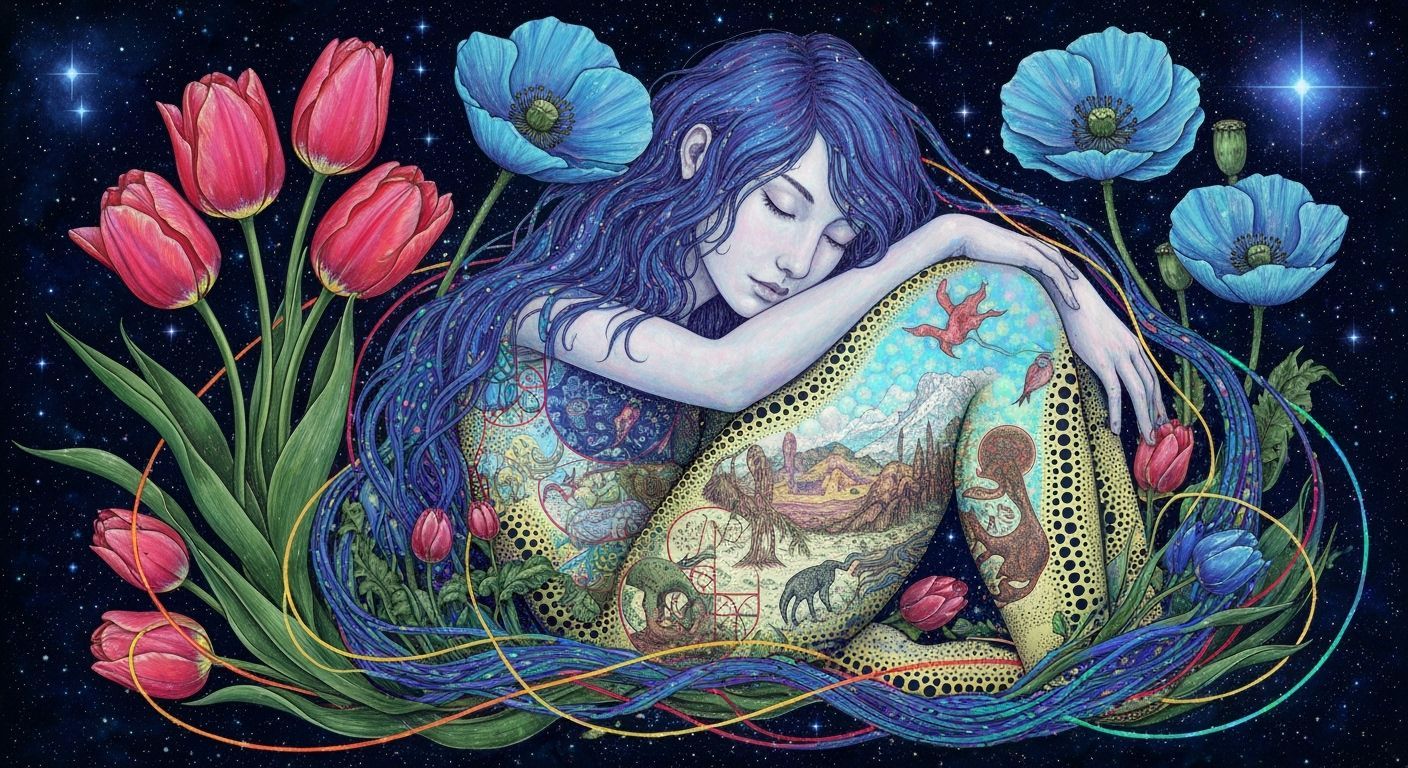 Ethereal Beauty: Female Opal Intertwined with Nature