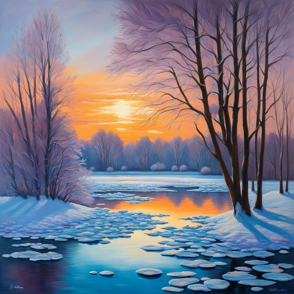 Winter sunset