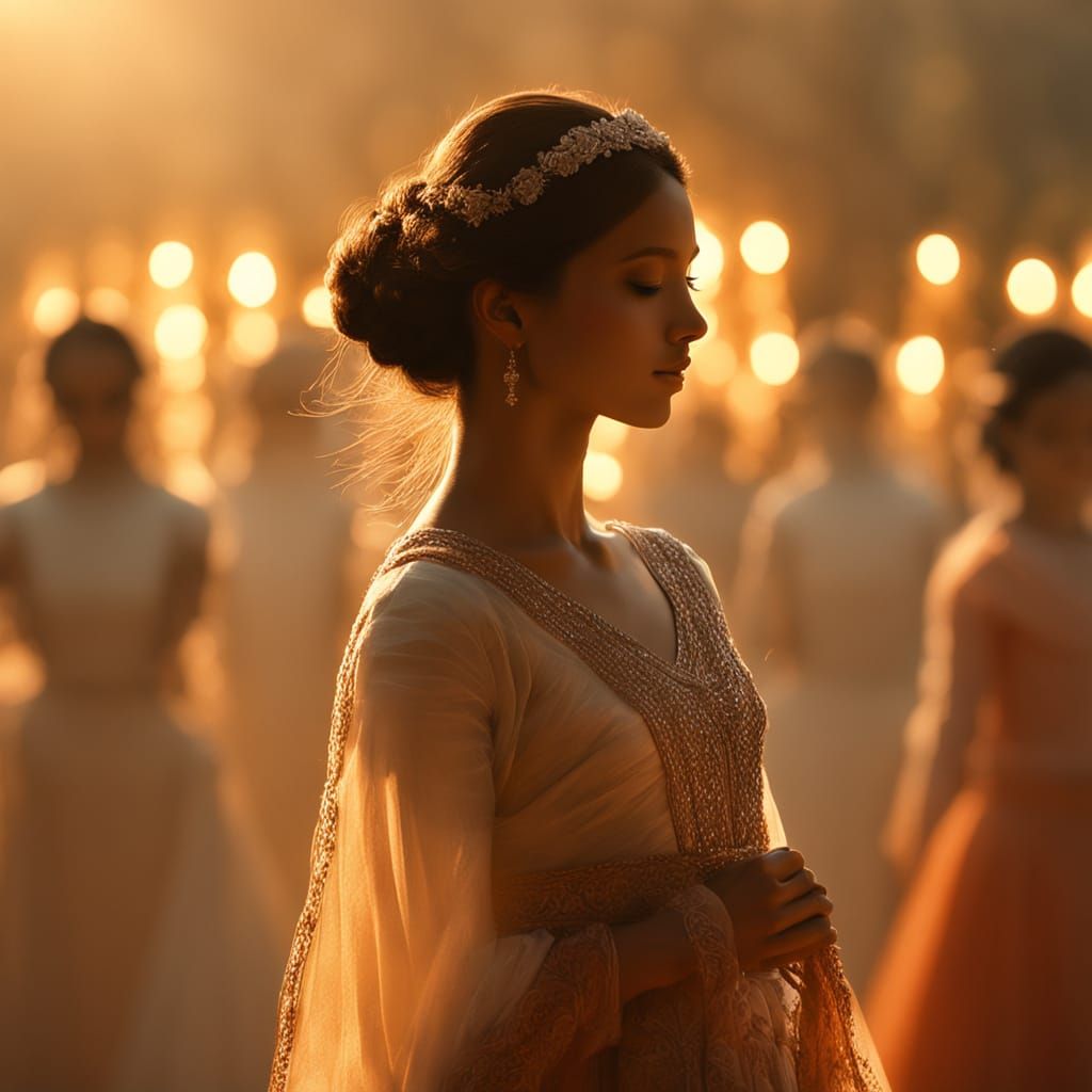 Whimsical Watercolor Portrait of a Lone Figure