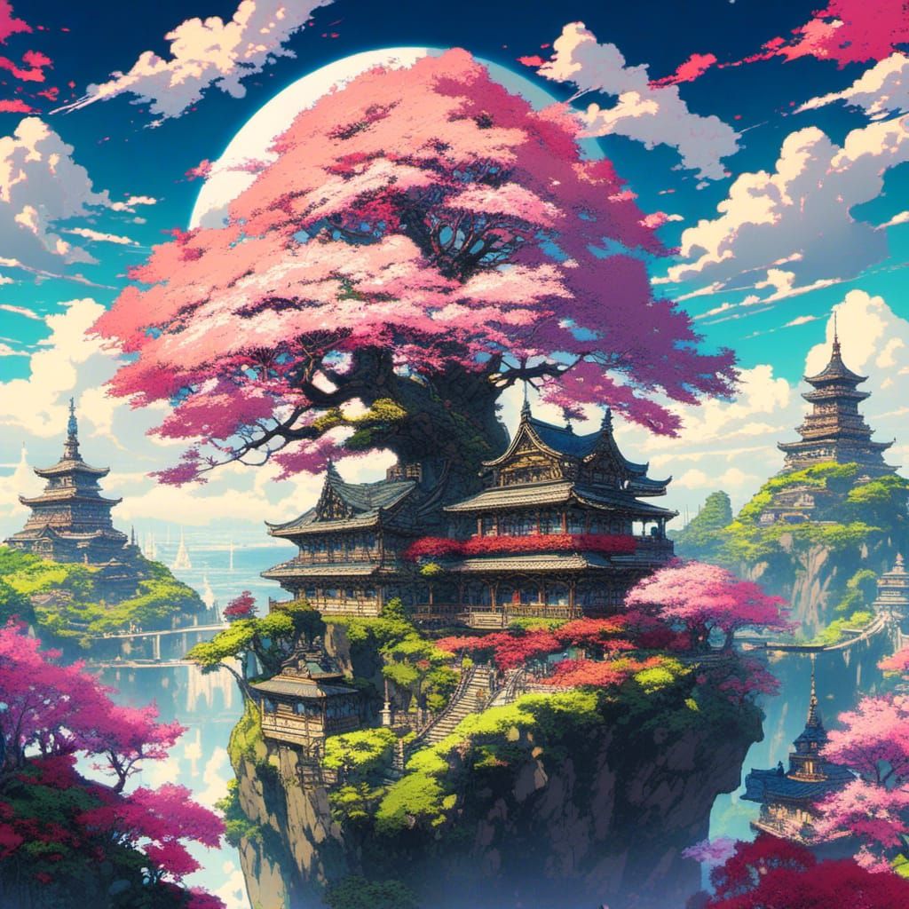 Anime Key Visual in Studio Ghibli Style