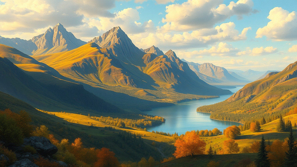 Fantasy Landscape in Romanticism Style