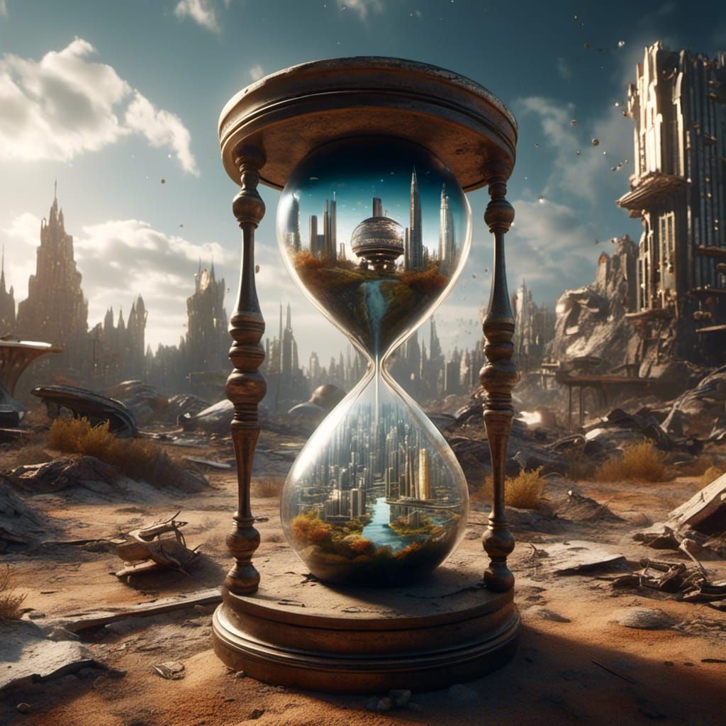 Hourglass Divided: City and Wasteland in SuperHyperrealism