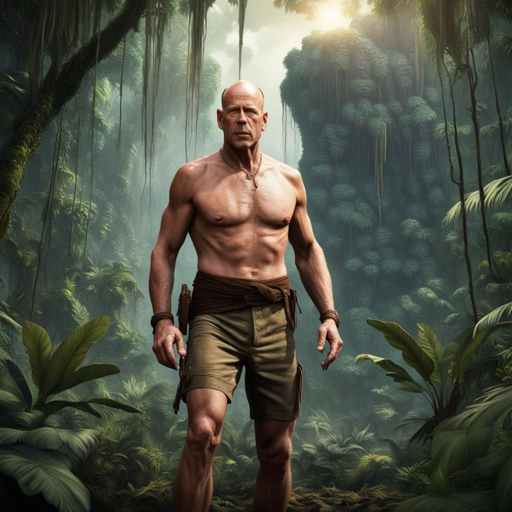 Tarzan Jungle Detailed Matte Painting in 8K