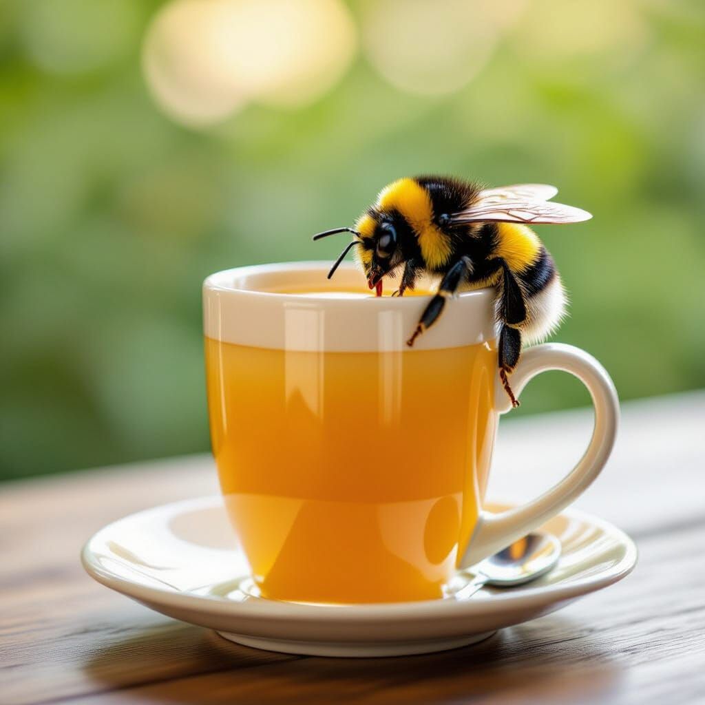 Bumblebee and Hoya Share a Drink