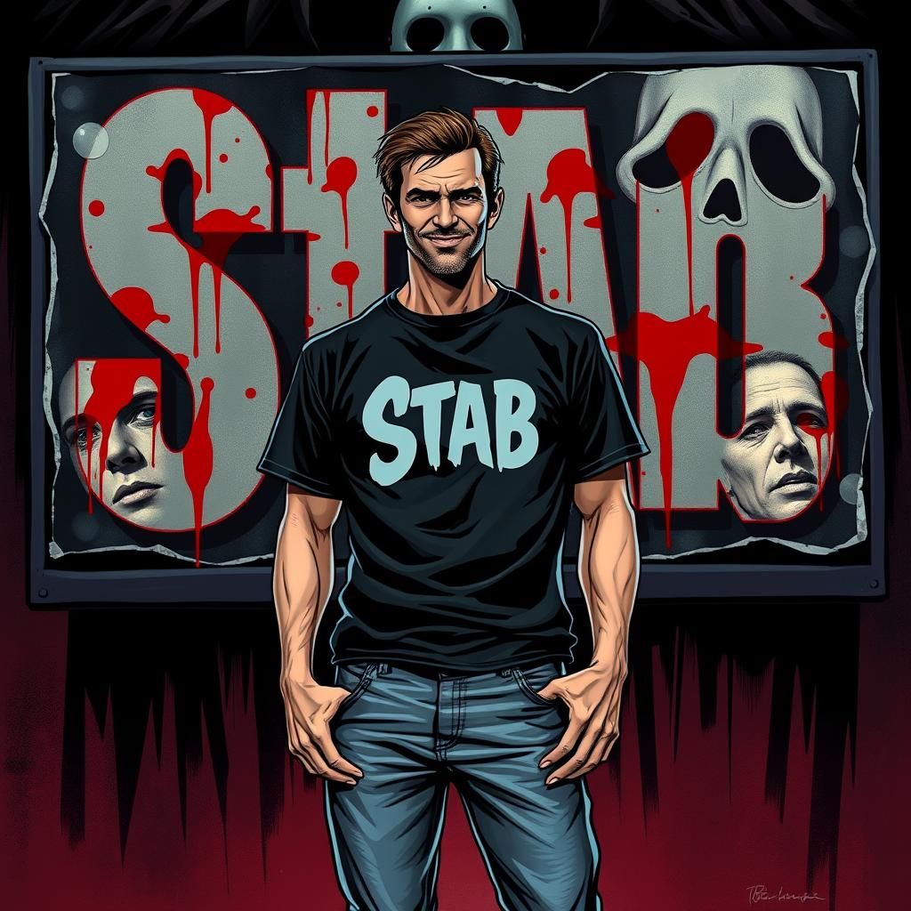 Billy Loomis Smirks in 'Stab' Movie Comic Art