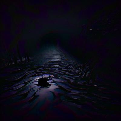Eerie Dark Abyss: A Study in Shadow