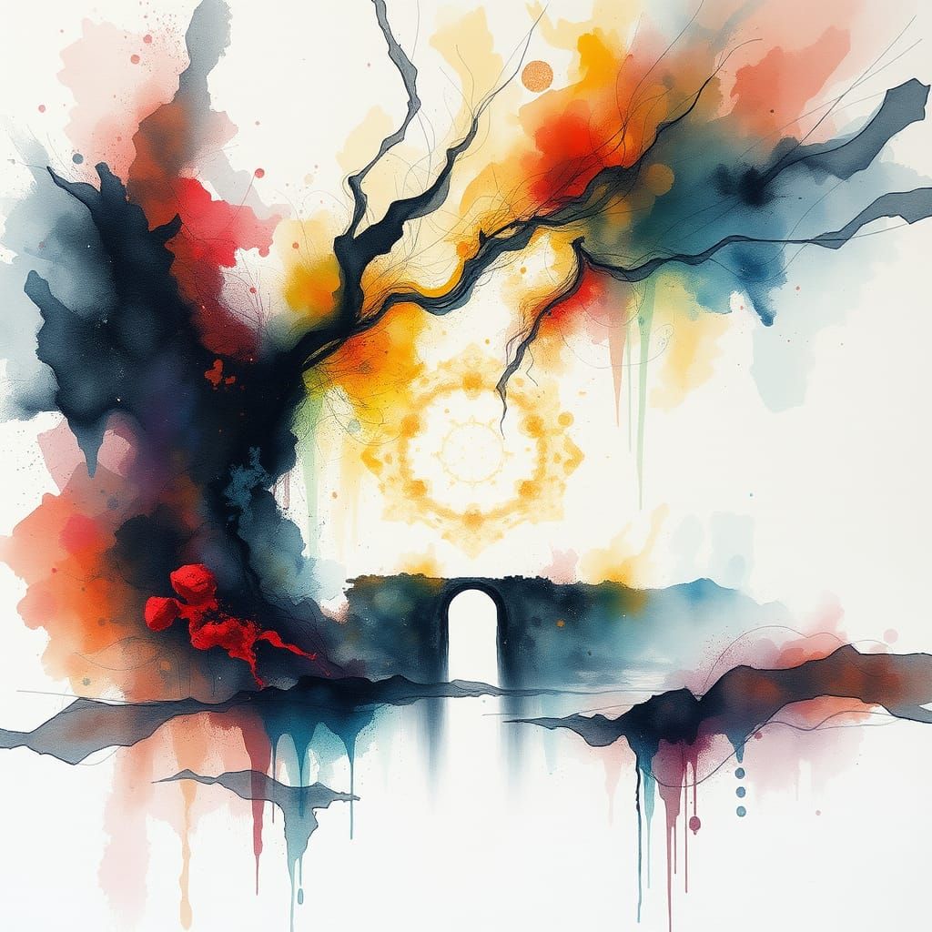 Ethereal Landscape with Mystical Portal