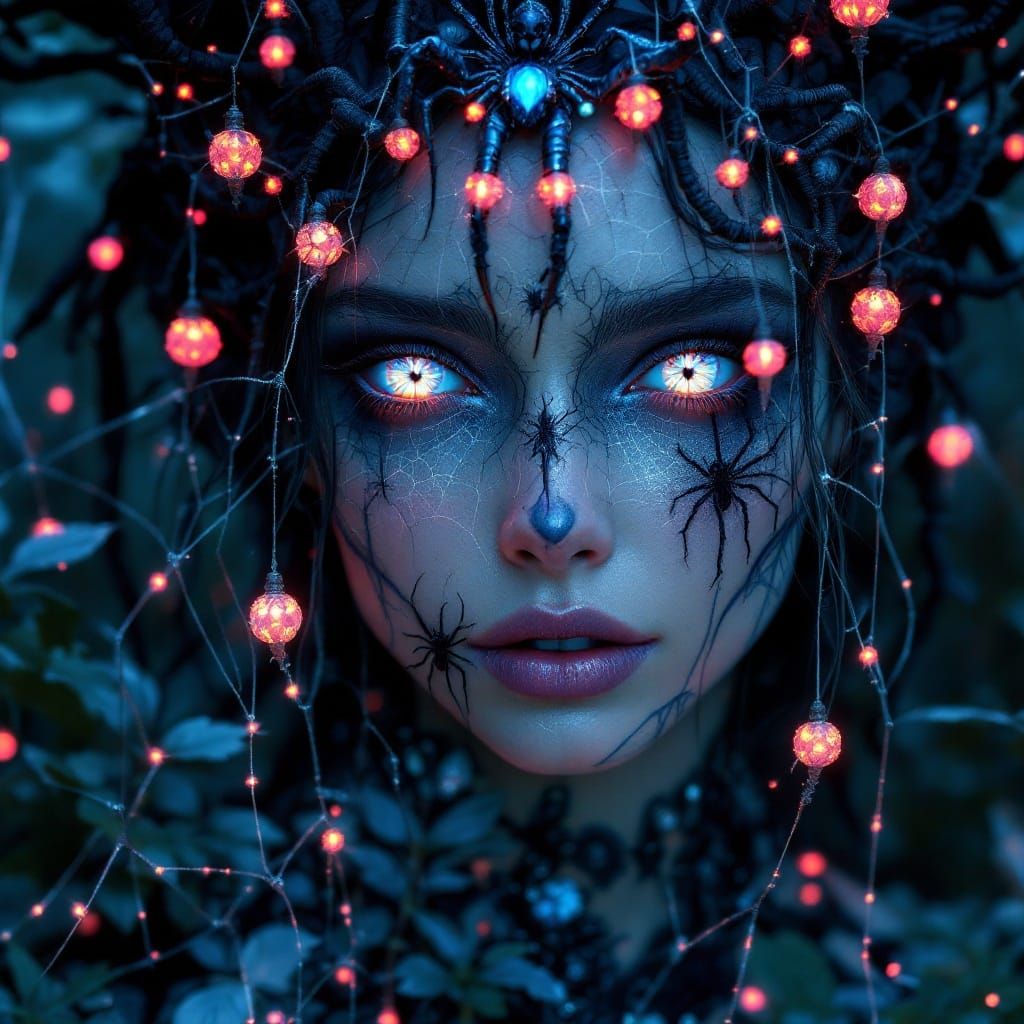 Ethereal Goddess of Spiders in Twilight Forest