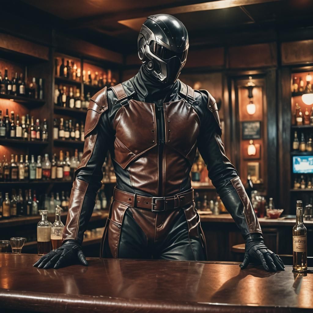 Leather Bodysuit: Cinematic Film Still