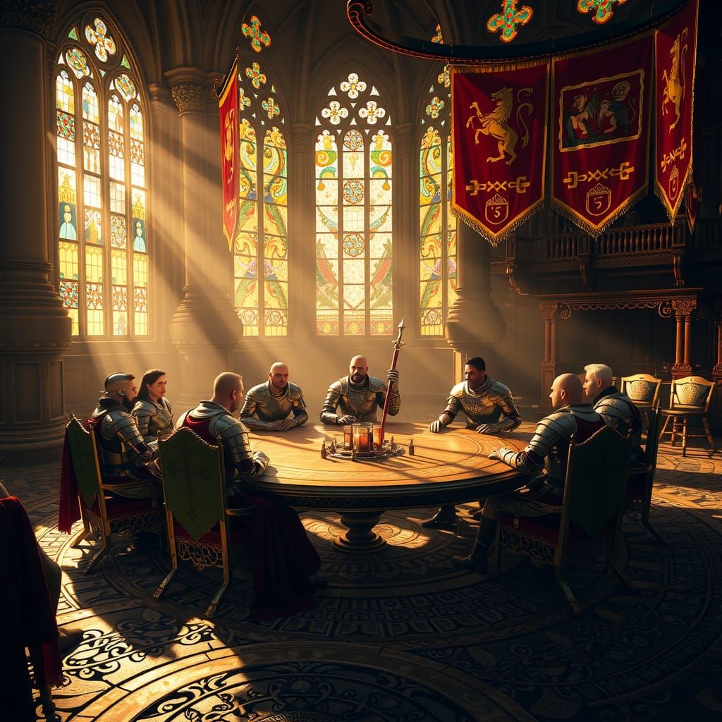 King Arthur's Knights at the Round Table