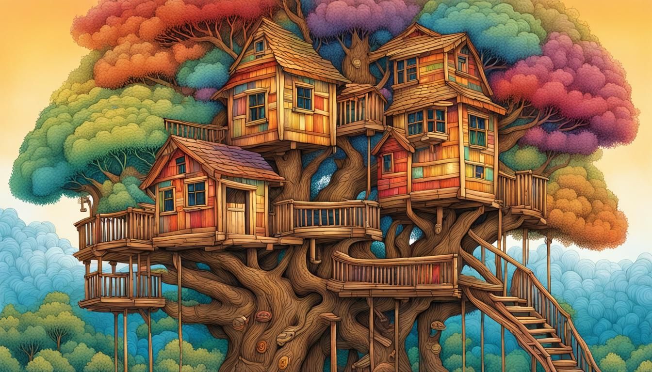 Feather Treehouse in Leonardo da Vinci Style