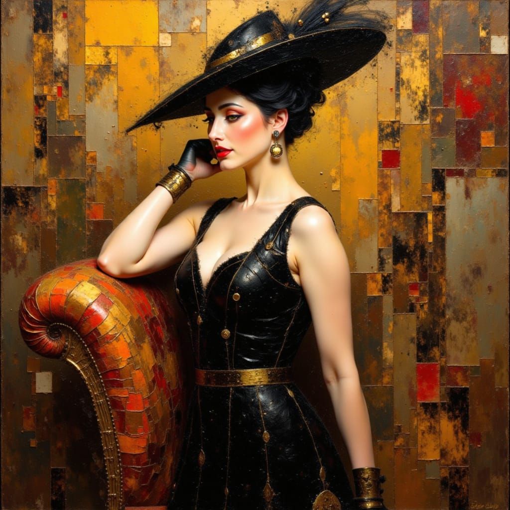 1920s Flapper Portrait in Art Deco Parlour