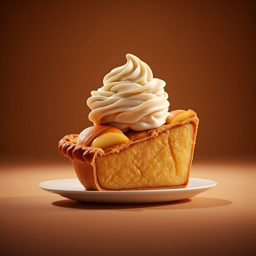 Apple Pie Ala Mode: 3D Rendered Dessert Art