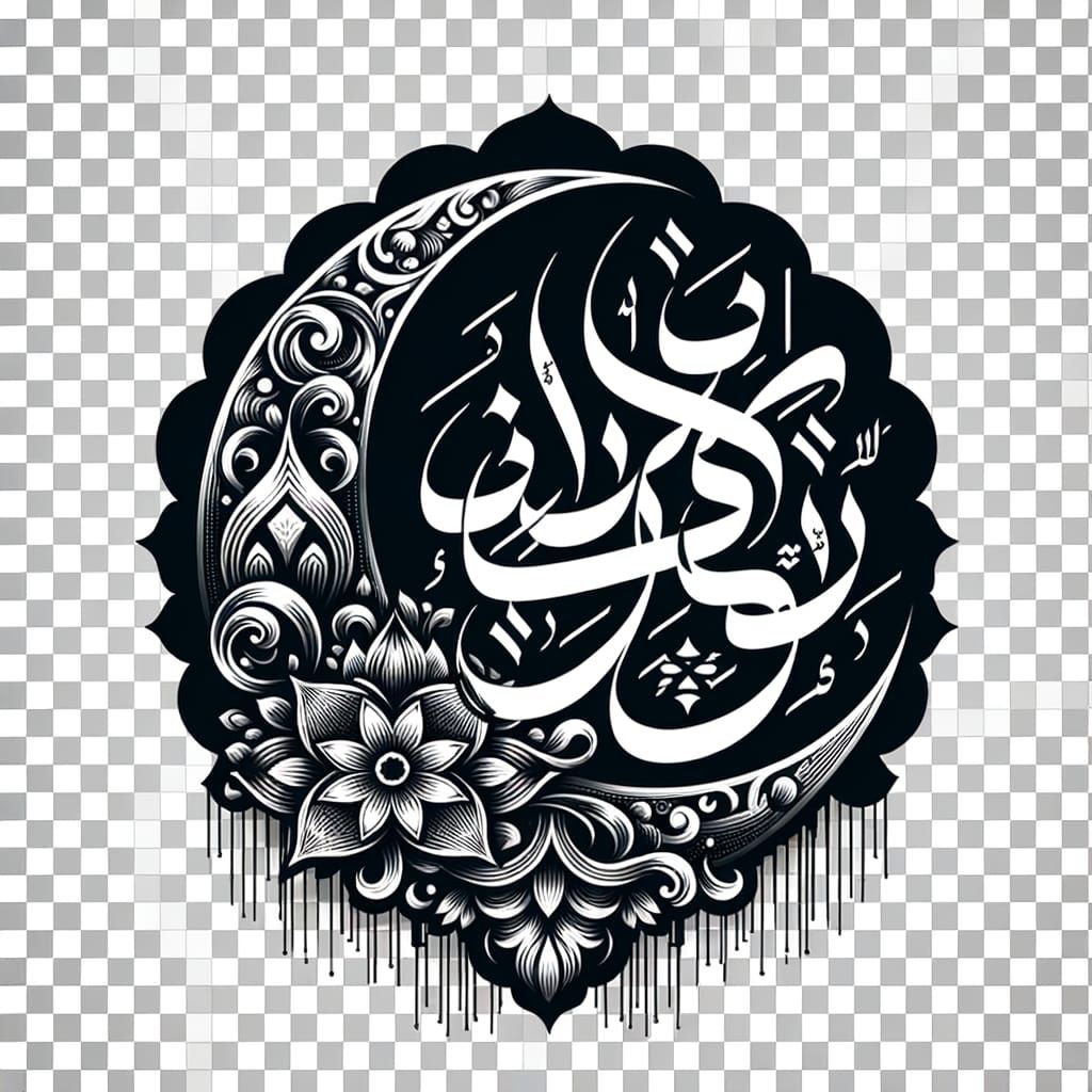 Elegant Urdu Calligraphy Designs with Transparent Background