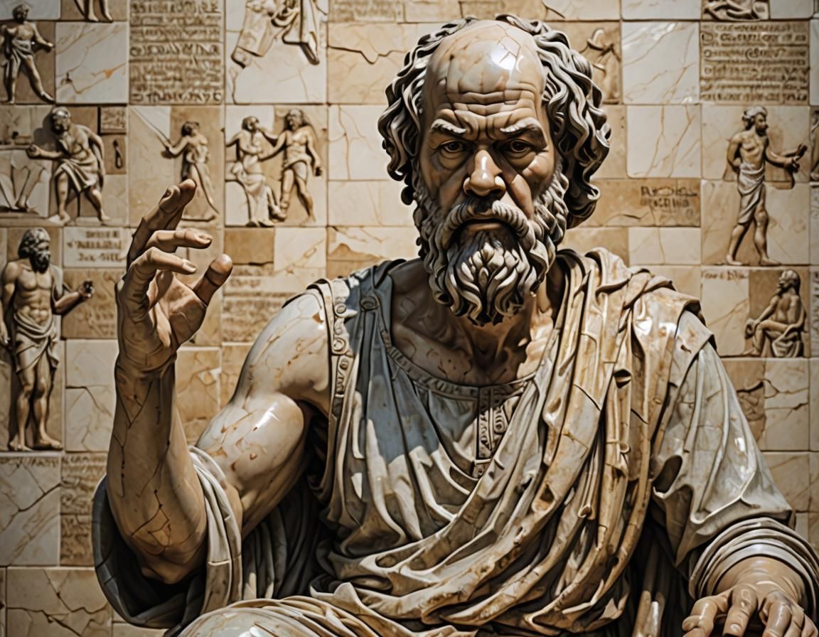 Socrates and AI Philosopher: Hyperrealistic Dialogue