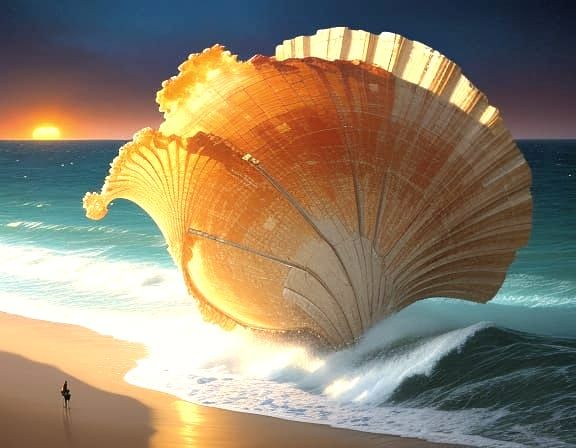 Magnificent Trump Conch Shell in Vibrant Colors