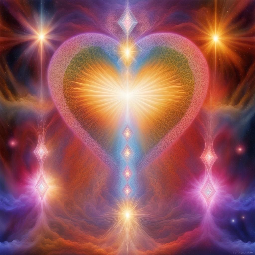 spirits of Christ crystal matrix heart core seed chakra glow triple diamond body enlightenment super glorious radiance g...