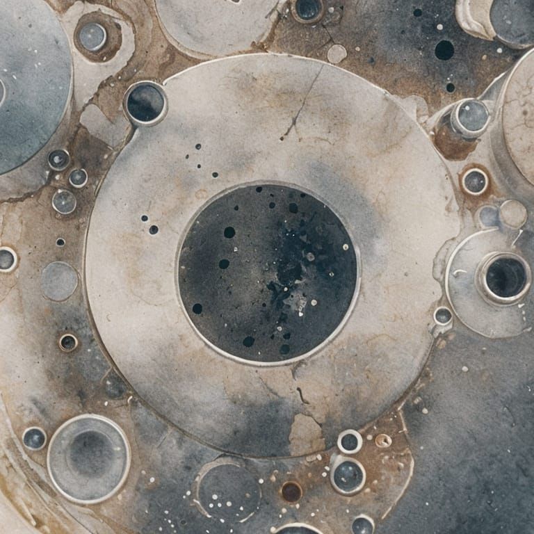 Surreal Sci-Fi Landscape with Bleached Bone Circle and Mech ...