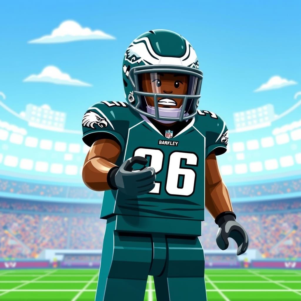 Lego Football Star Saquon Barkley #26 in Vibrant Philly Eagl...