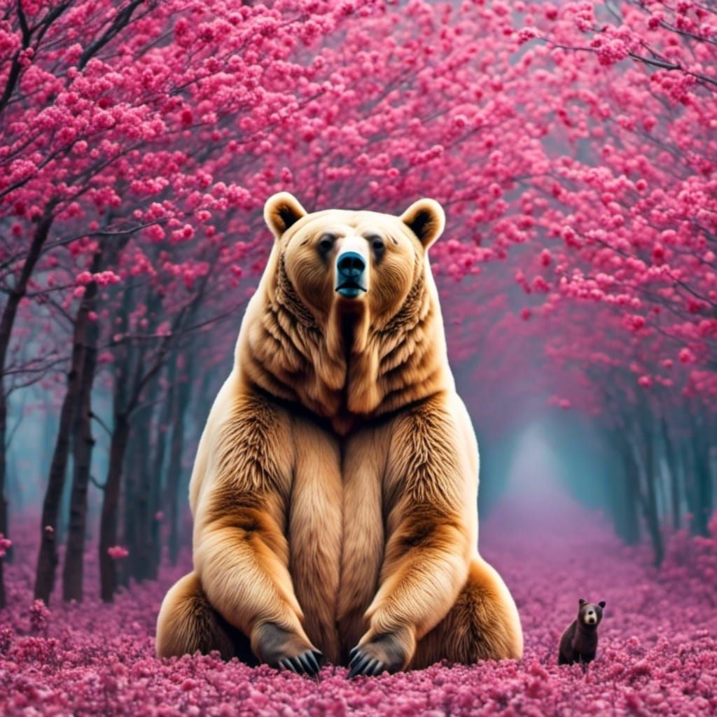 Stylized Fluffy Bear Character