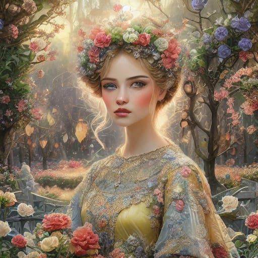 Romantic Portrait in Razumov Style, Urban Landscape