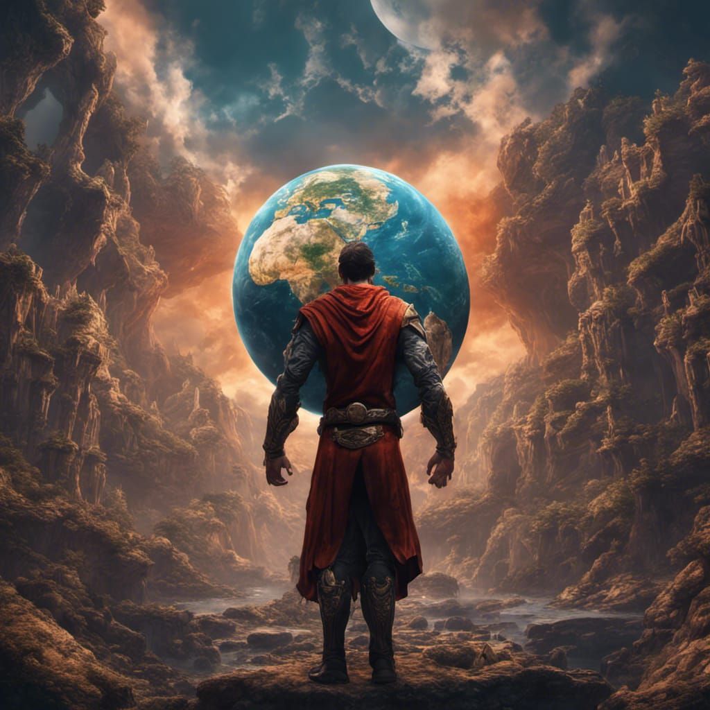Man of Superstrength Holds the World