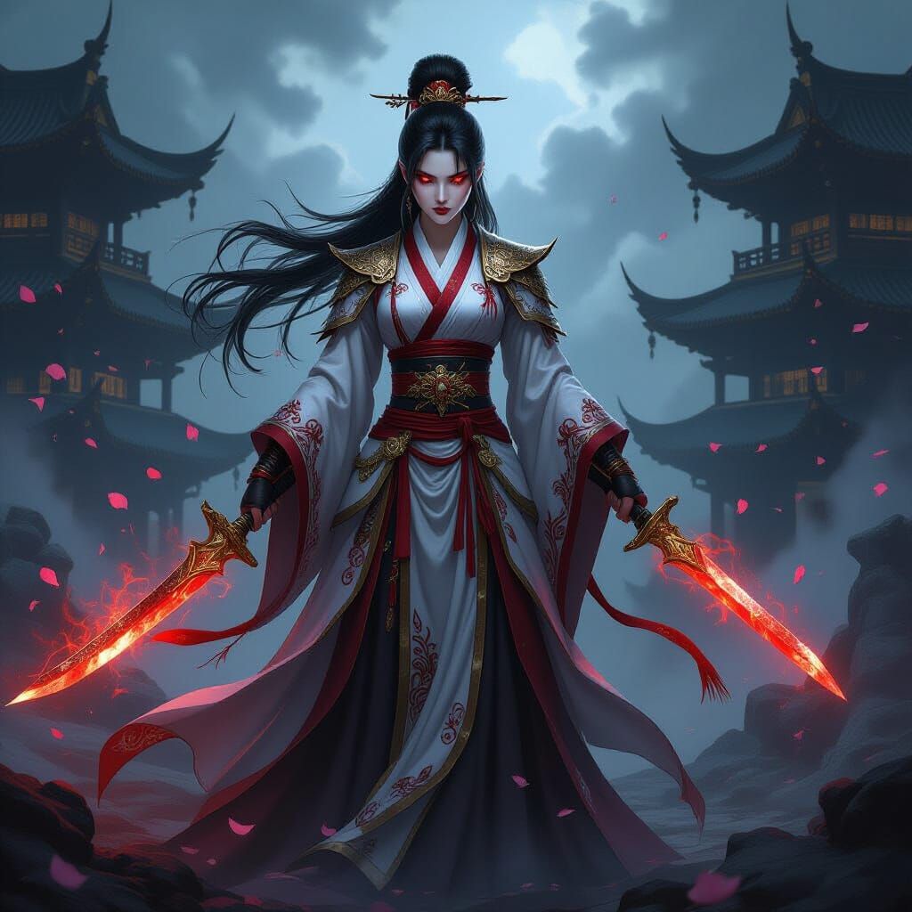 Fallen Warrior's Dark Power Unleashed in Gothic Temple