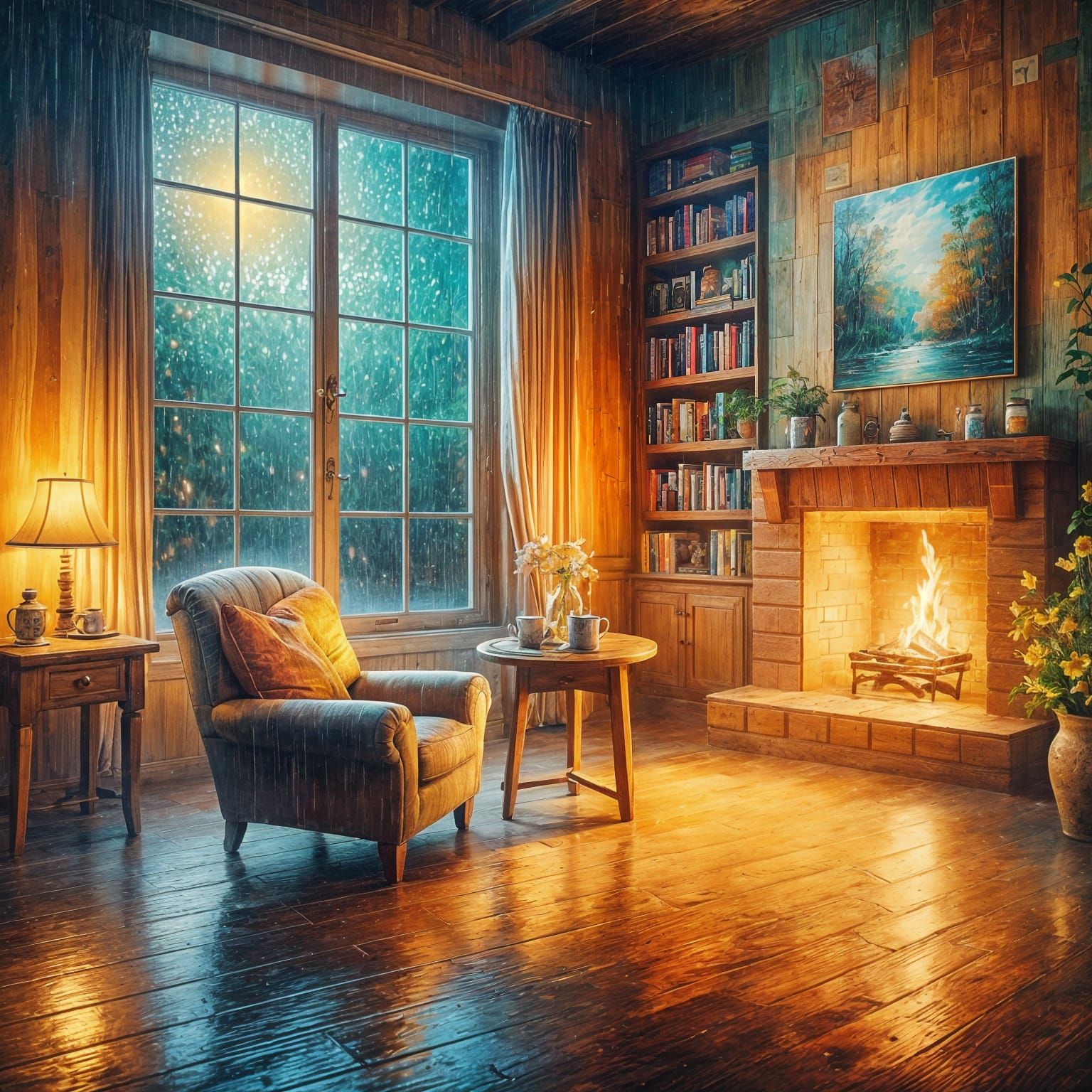 It’s a cozy rainy night...