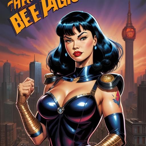 Bettie Page in Comic Book Art Style