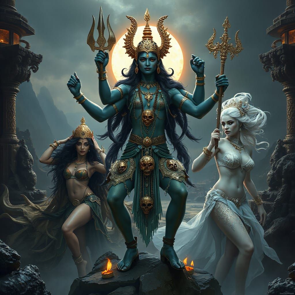 Kali Goddess in a Cyber-Ethnic Fusion