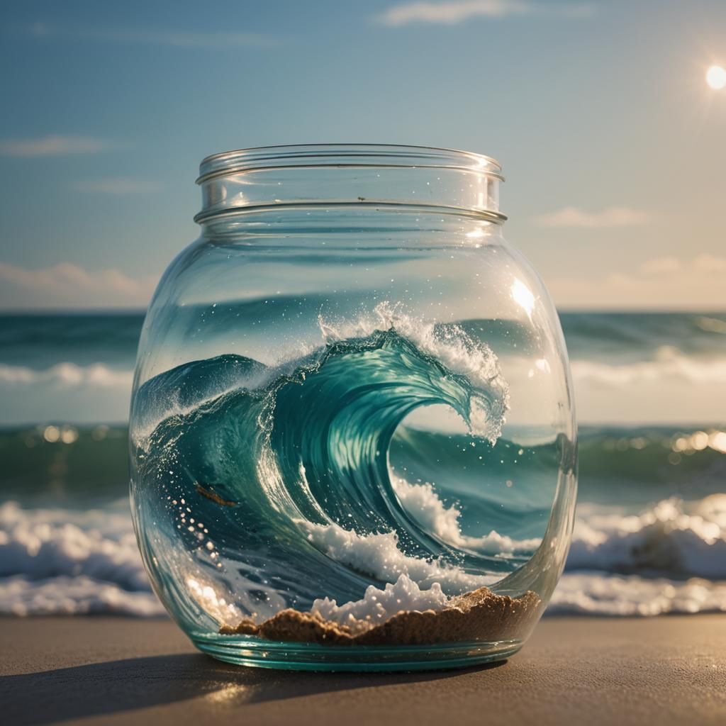 Ocean Wave in a Jar: Professional Photography