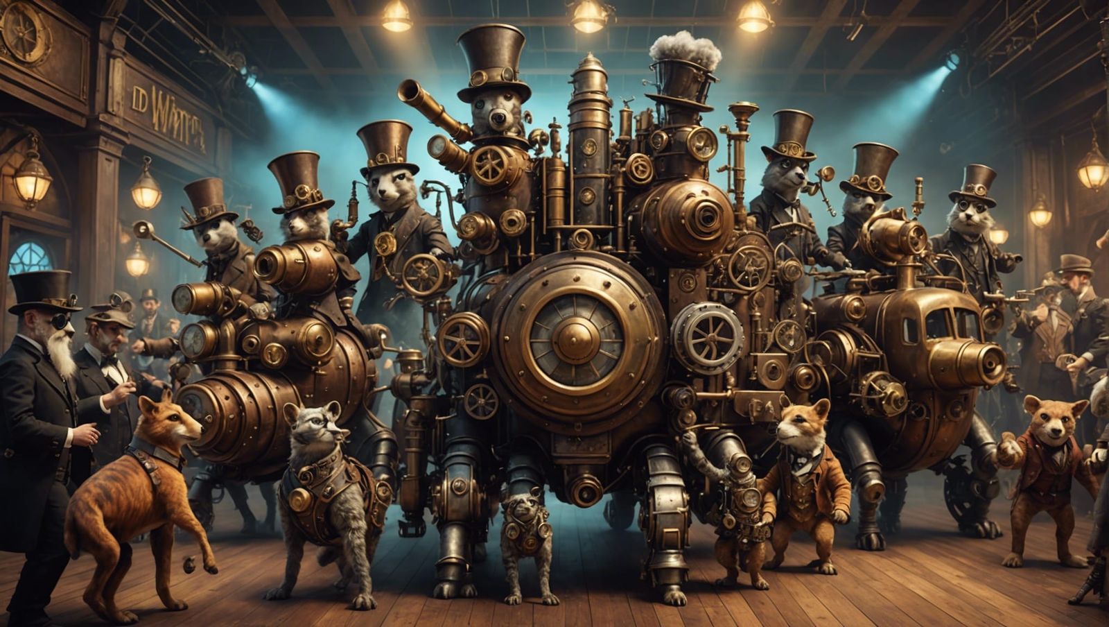 Steampunk Animals Disco Party