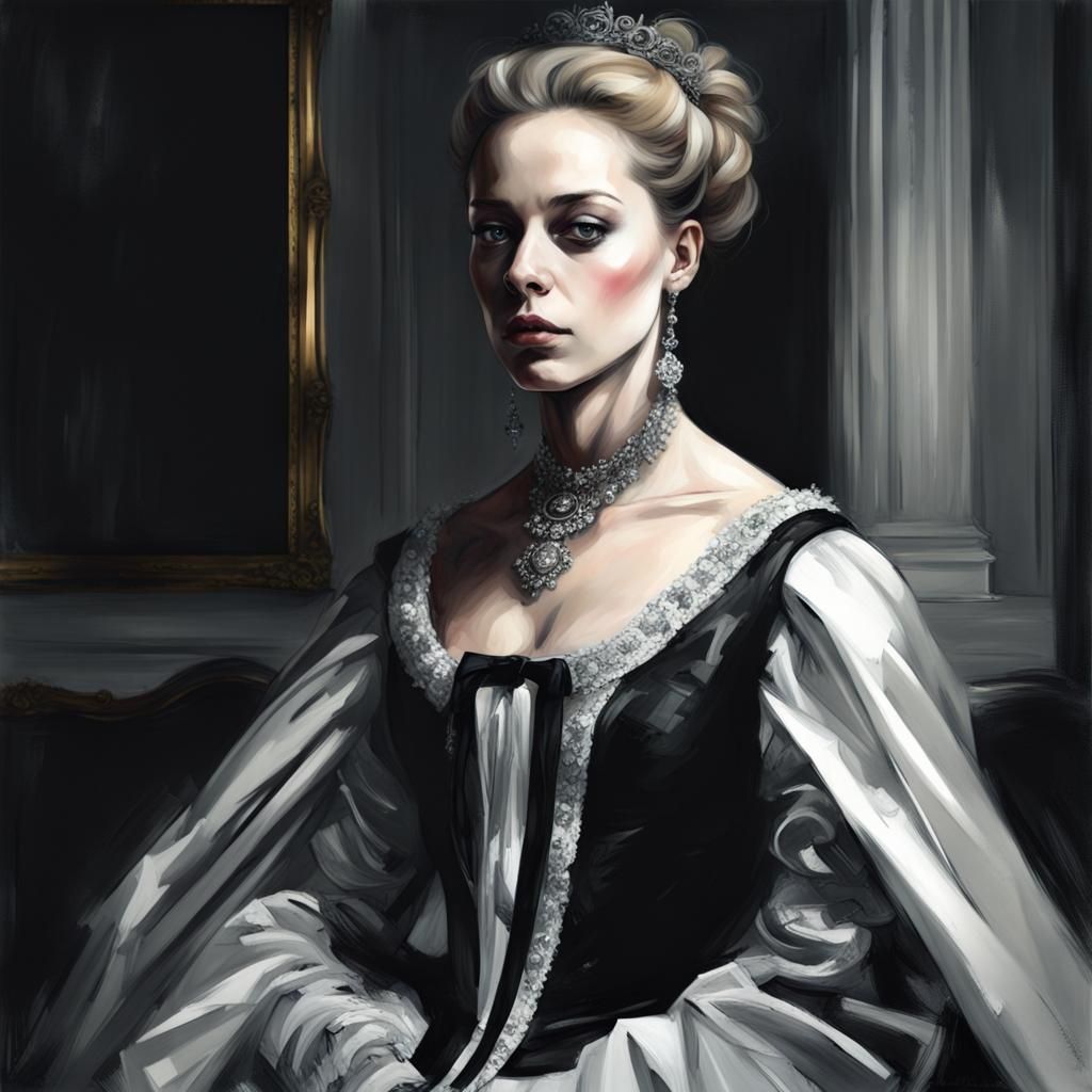 Catherine de' Medici Portrait in Photorealistic Style