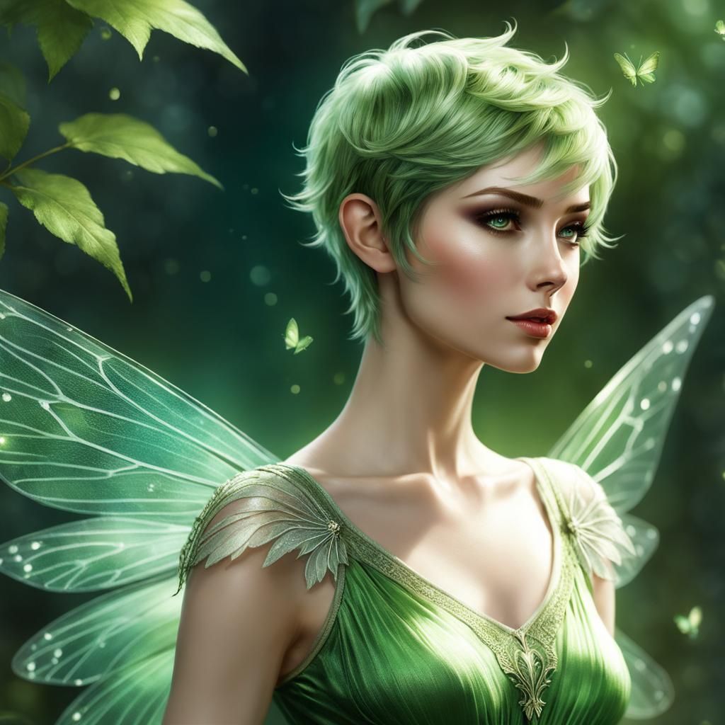 Gorgeous Pale Fairy with Delicate Wings in 8K