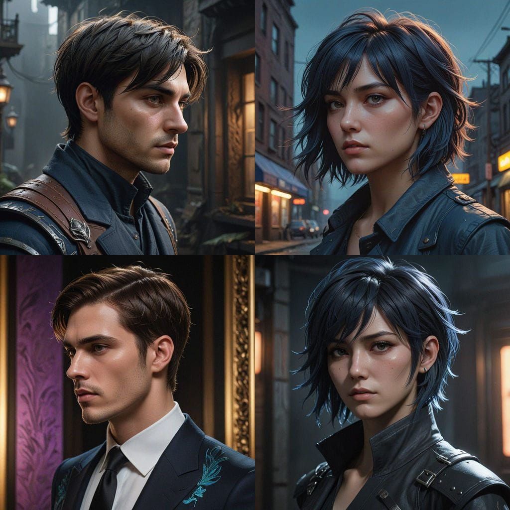 Androgynous Youth in Moody Twilight