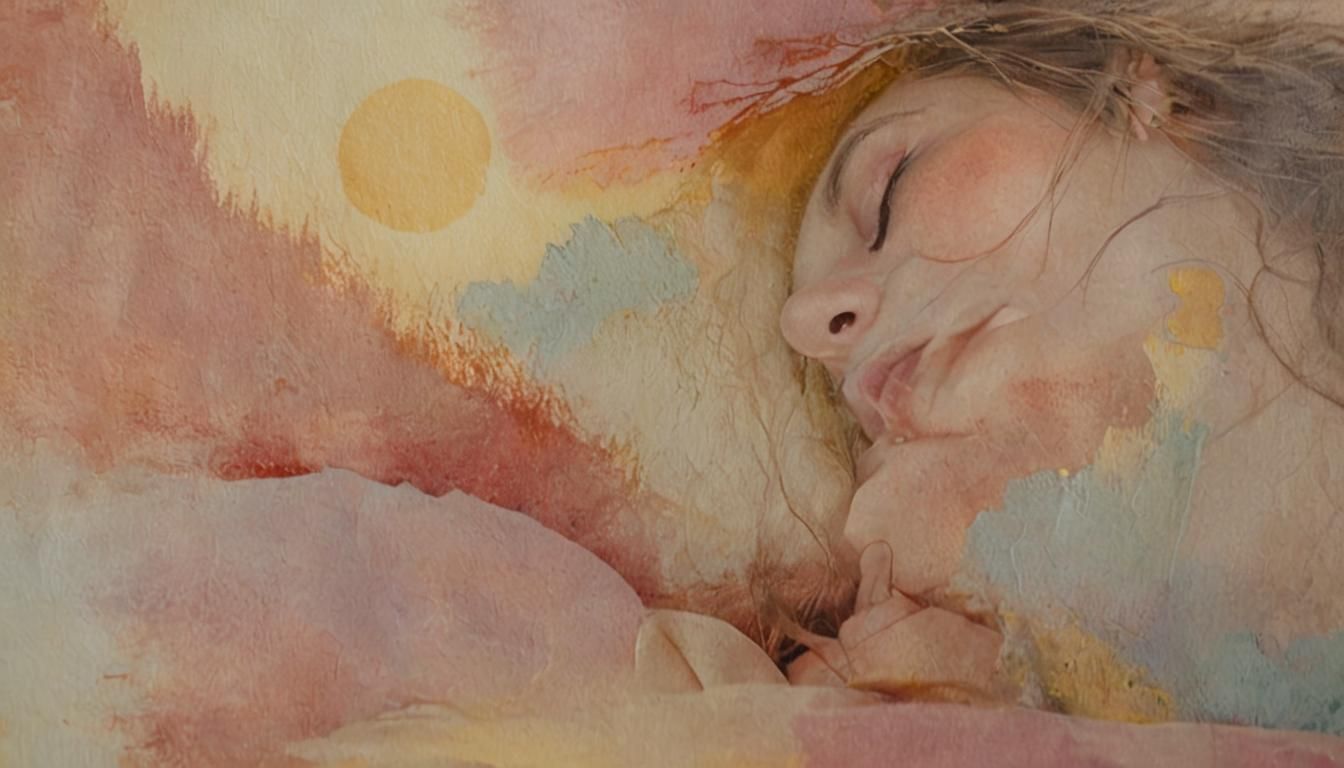 Serene Sleeping Woman in Dreamy Surrealism