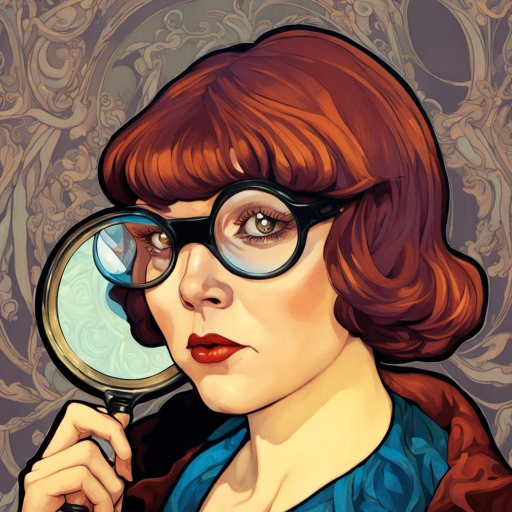 Voluptuous Velma Dinkley with Magnifying Glass