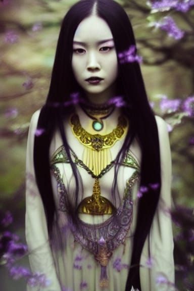 Ethereal Goddess in Asian Horror Style