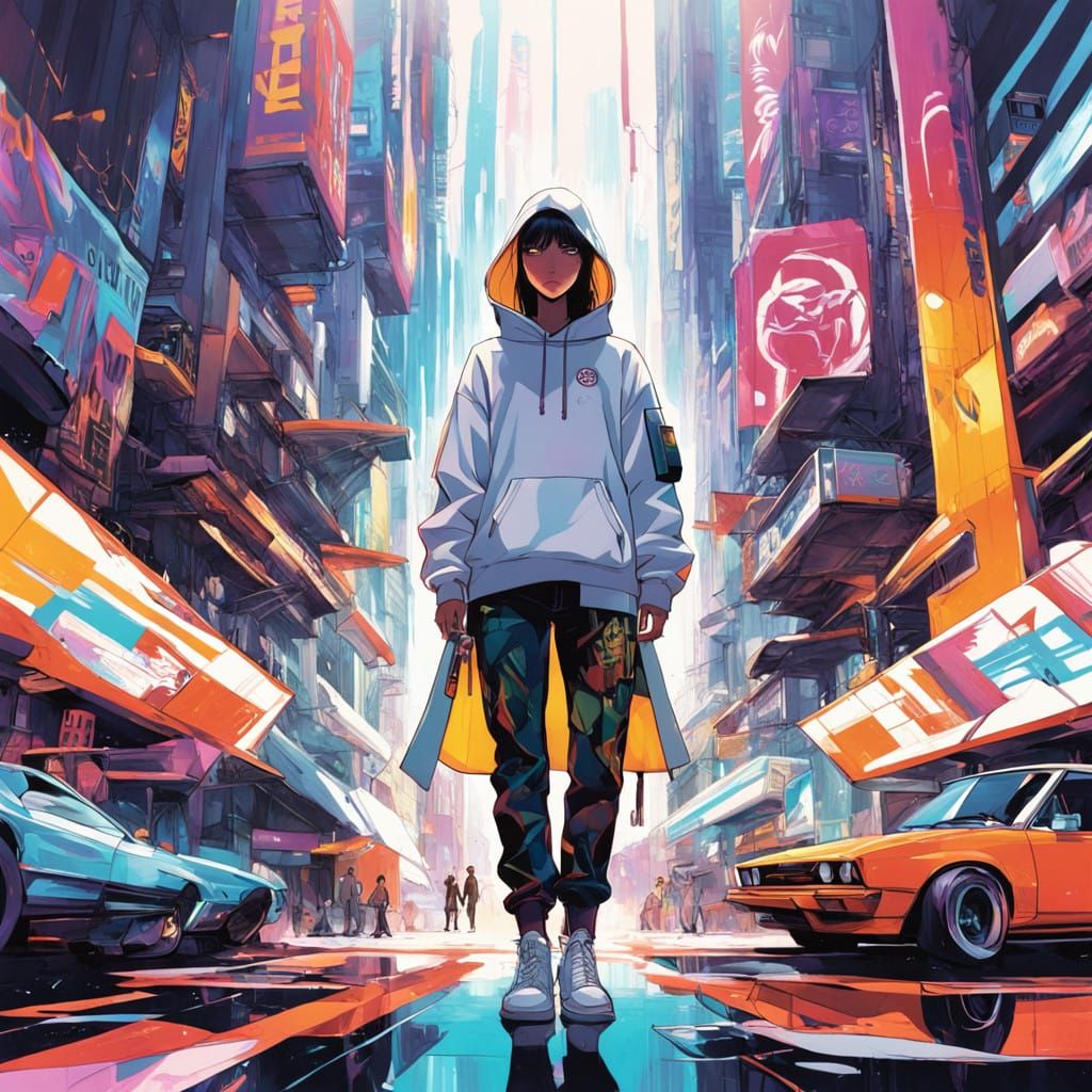 Youthful Urban Anime Friendship Moment