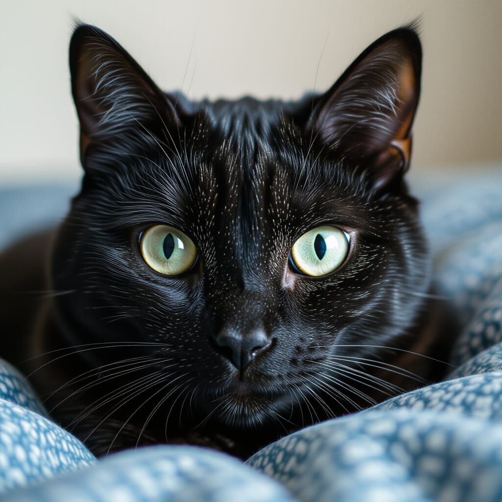 Intense Cat Eyes in Cinematic Film Style