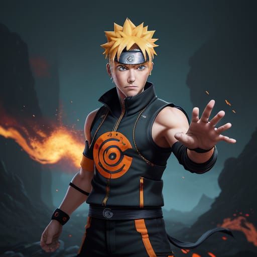 Naruto Hero in Vibrant Hidden Leaf Village