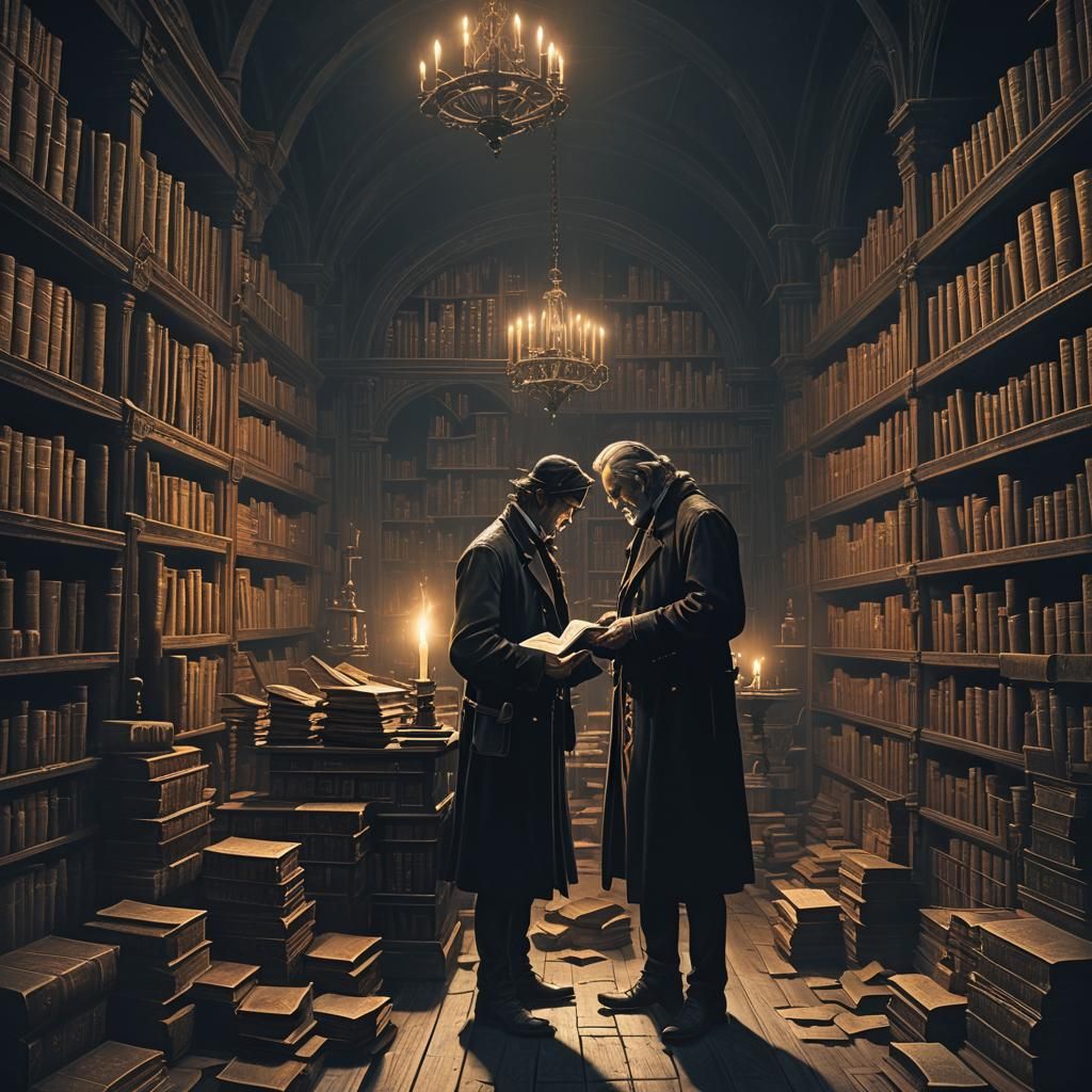 Occult Detective in Mystical Archive: Dark Fantasy Art