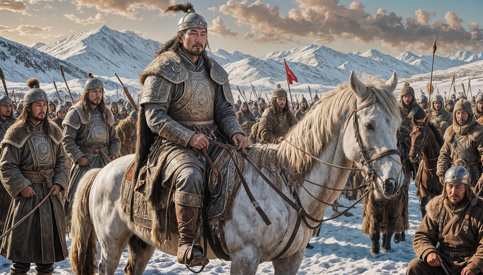 Genghis Khan Leads His Army into Battle