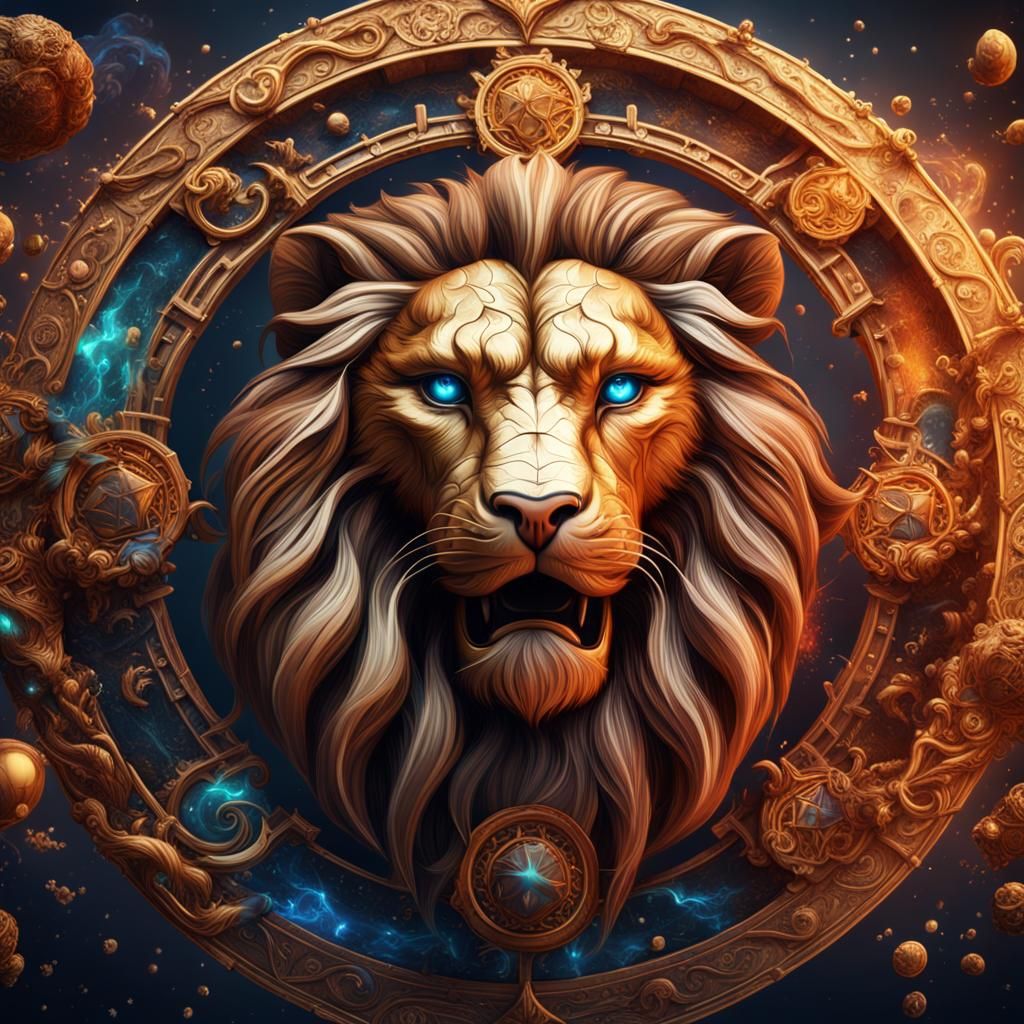 Leo Zodiac Sign in Detailed Matte Painting