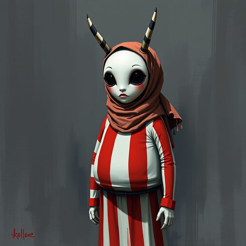 Vibrant Harlequin Figure in Expressive Digital Painting